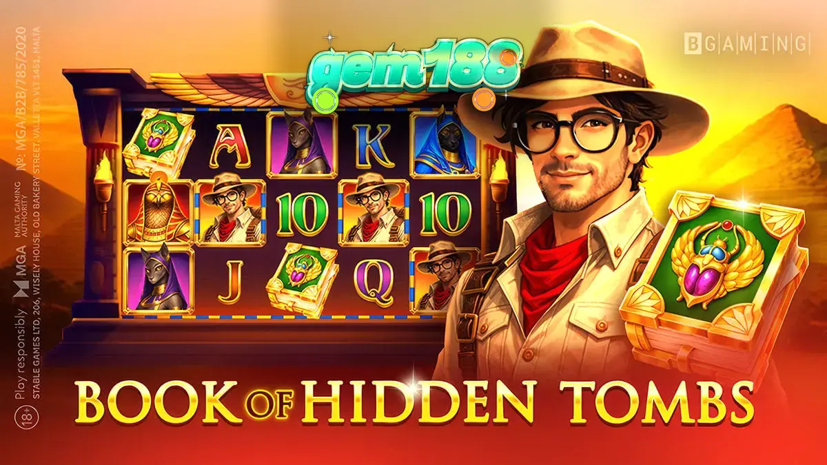 Tampilan visual gulungan slot Book of Hidden Tombs dengan tema Mesir Kuno